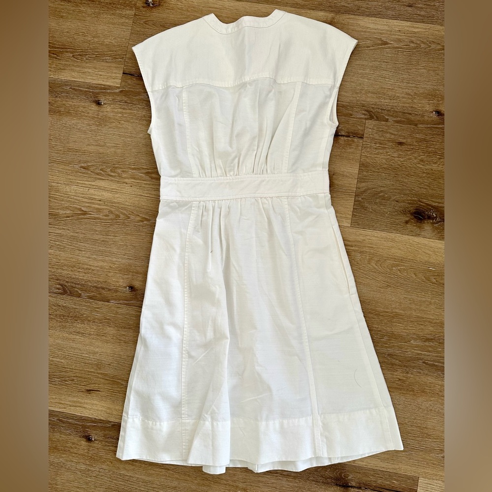Madewell // Ivory Button-Front Midi Dress - Picture 3 of 4